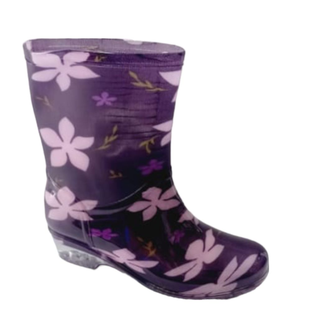K Y L BOTA HULE DAMA 35 40 MORADO FLORES