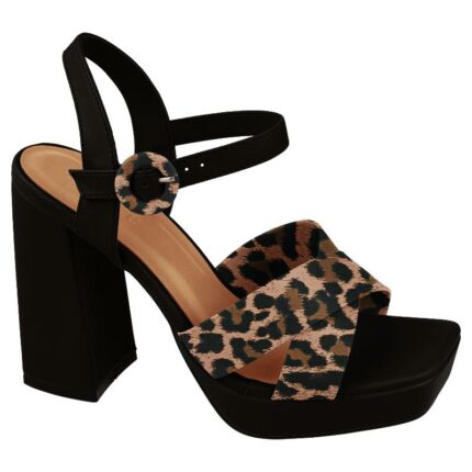 KALZARTE/BEBECE SANDA TACON DAMA ONCA ZAIA BEGE PRETO 34/40