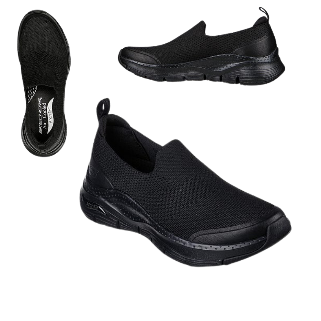 KALZARTE SKECHERS ARCHFIT QUICKSTART TENI DAMA BLACK 5 10 Ruta 506 Shoes
