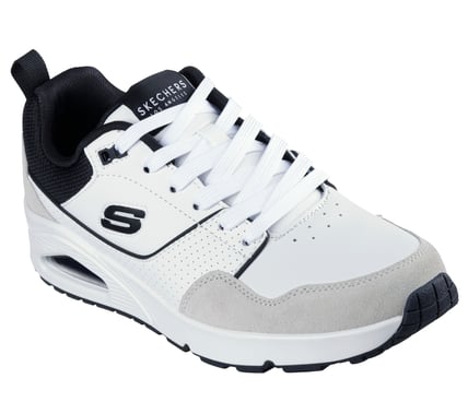 KALZARTE/ SKECHERS STREET TENI HOMBRE 7.5/13 WHITE/BLACK