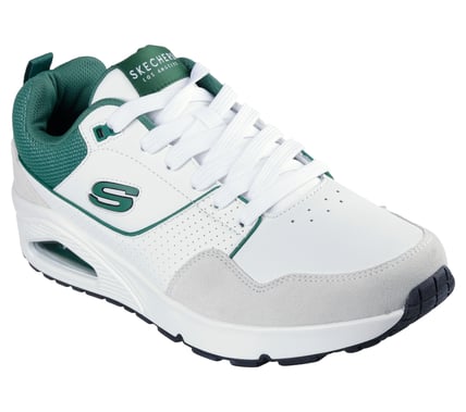 KALZARTE/ SKECHERS STREET TENI HOMBRE 7.5/13 WHITE/GREEN