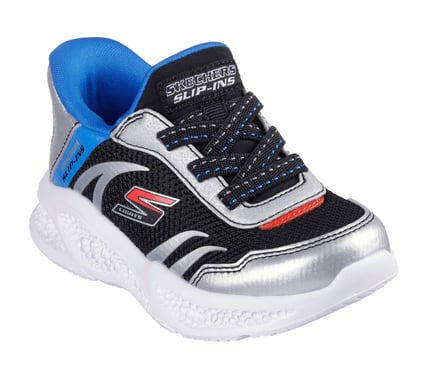 KALZARTE/SKECHERS METEOR-LIGHTS TENI NIÑO 5/10 SILVER/BLACK