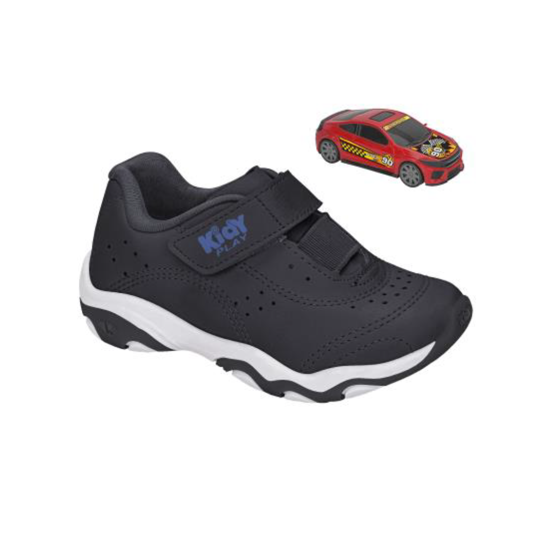 KIDY TENIS PLAY RESPITEC PRETO / AZUL ROYAL 25/32