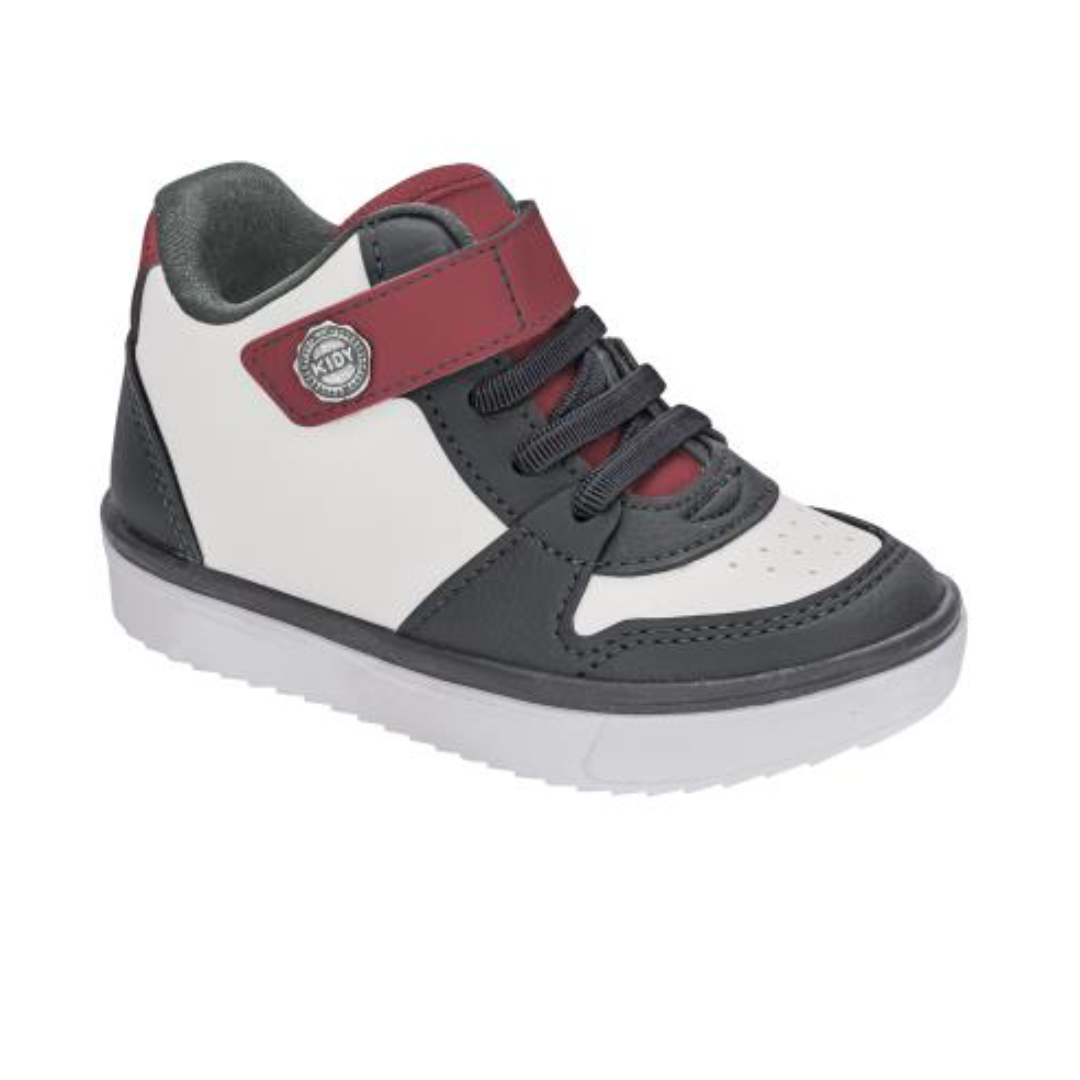 KIDY TENIS HAPPY 22/27 BRANCO / PRETO / VERMELHO