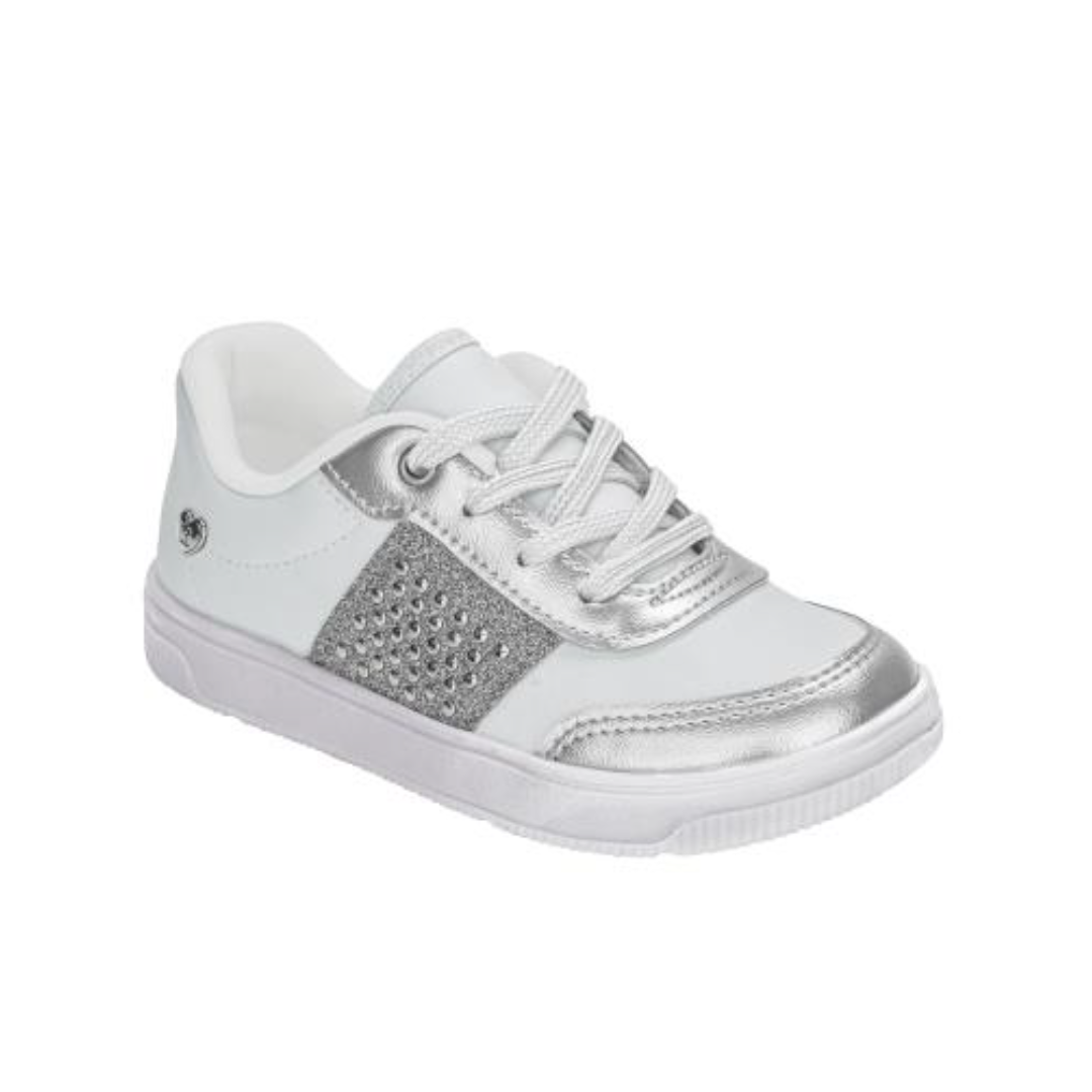 KIDY TENIS ASTRAL 25/34 BRANCO / PRATA