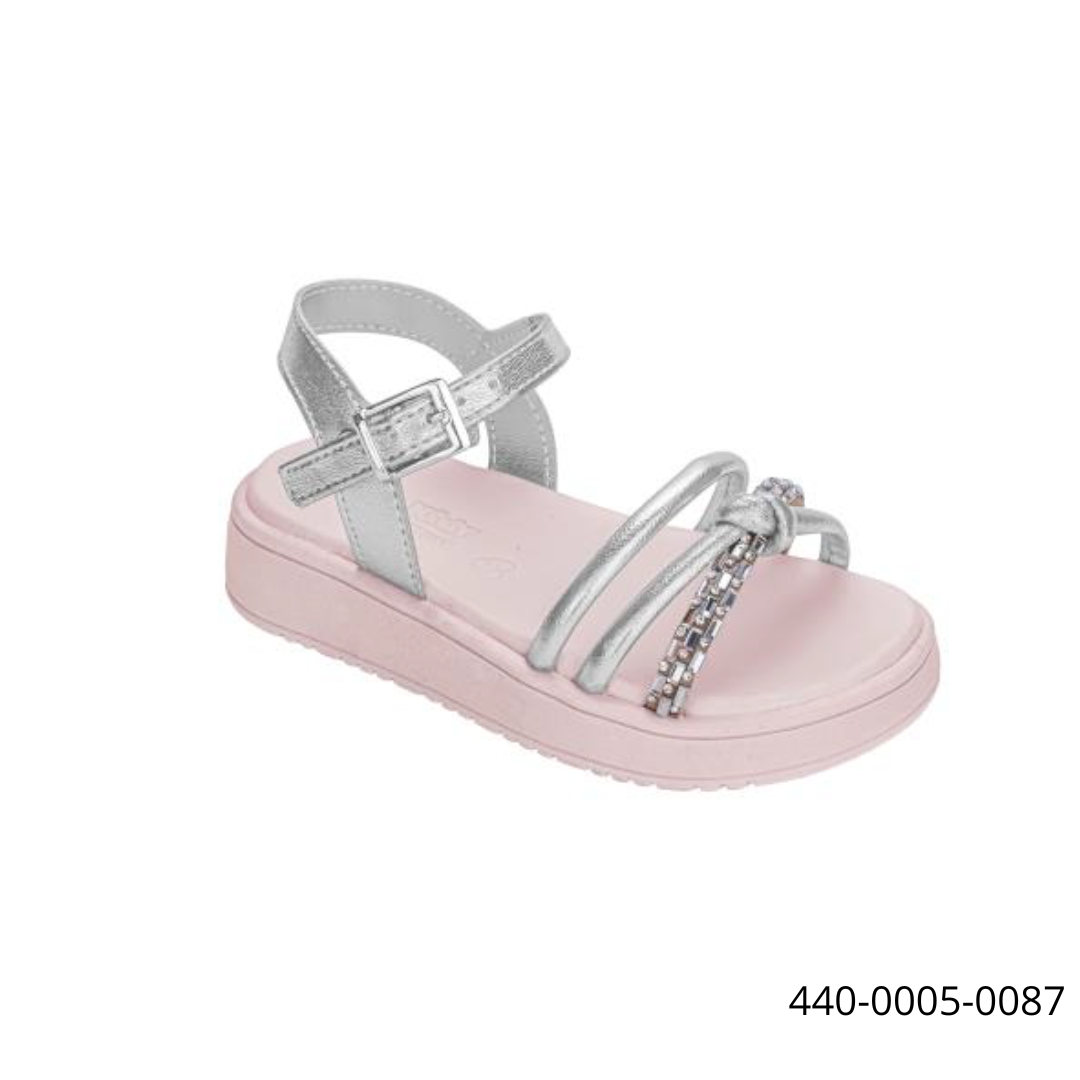 KIDY SANDALIA MINI FLAT FORM 23/32 PRATA